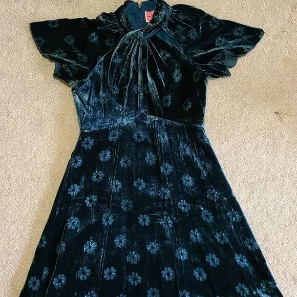 Katespade Clover Velvet dress - Picture 4 of 11